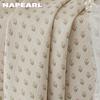 1 шт. NAPEARL Жаккардовая светонепроницаемая штора с узором "стеганый тюльпан" Черная, Толстая штора с кремовым краем в виде листа лотоса для спальни, гостиной, домашнего декора