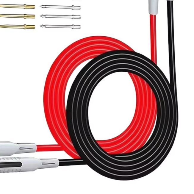Gold Plated Multimeter Test Probes Kit Replaceable Tips For Precise Electrical Measurement And Automotive Diagnostics Tool