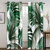 Green Leaves Window Curtain for Living Room, Semi-Shading, Outdoor Decorative Drapes, Bedroom, Kitchen, Windows Treatment