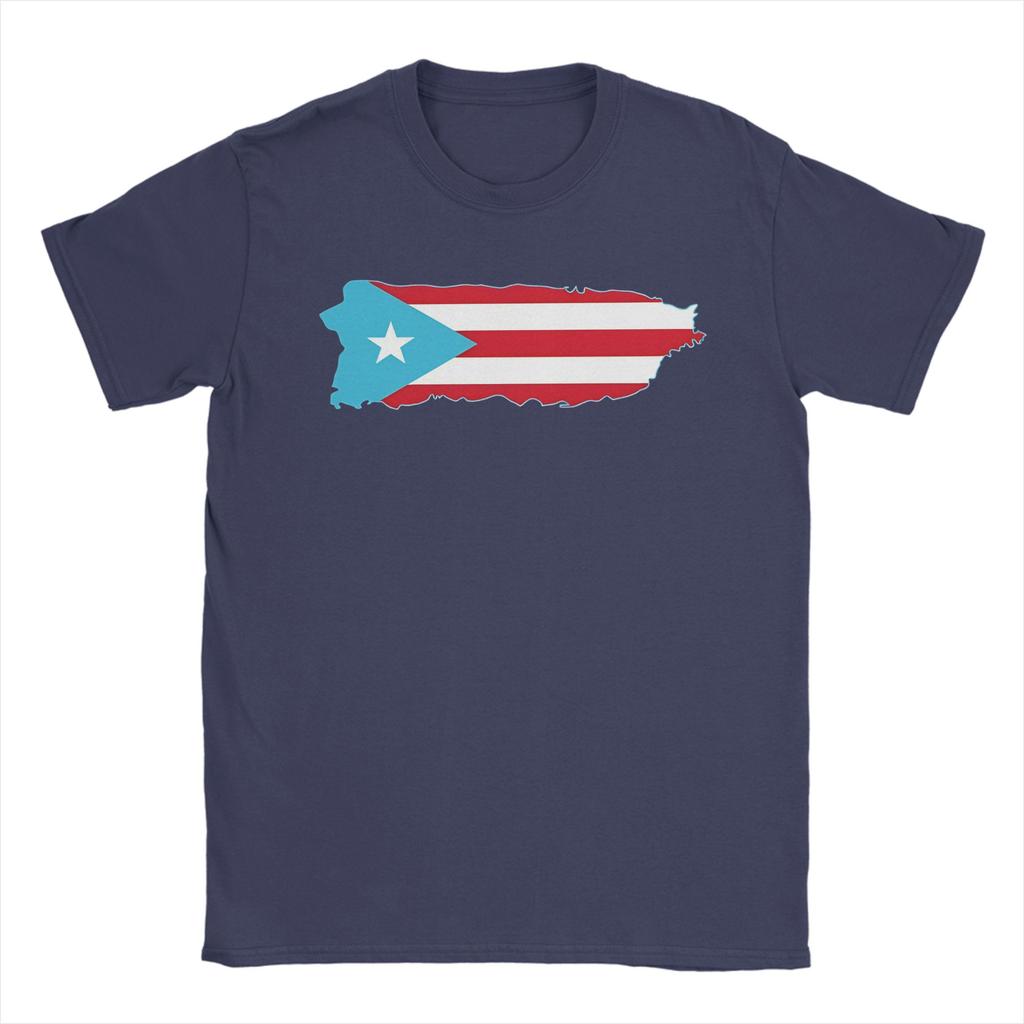 Unisexs TShirts Puerto Rico Map Funny Cotton Tees Short Sleeve T Shirts Crew Neck Tops Adult