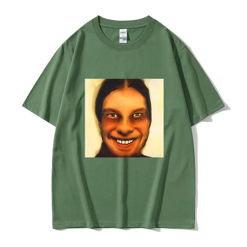 Aphex Twin Mugshot Tshirt Unisex Unisex Fashion Retro Oversized Short Sleeve Male High Quality Soft Cotton Tshirt Unisex Casual Tees
