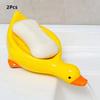 1Pc Self Draining Duck-Shaped Soap Dish with Waterfall Design Convenient for Cleaning and Storage, Bathroom Accessory, Soap Dis