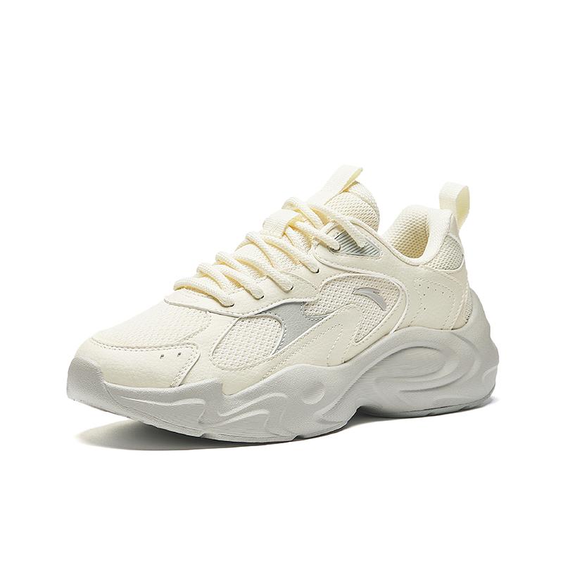 Anta Женские кроссовки Xingfeng Ретро Массивные Папины Кроссовки Off White Кремово-белый 922438805-3
