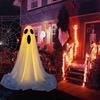Halloween Decorations for Outdoor DIY Large Lighted White Cloth Ghost with LED String Lights for Home Porch Yard Decor