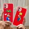 Super Game M-Mario Phone Case For IPhone 13 12 X XS MAX Pro Max 16 15 11 14 Pro Max Shockproof Matte Cover
