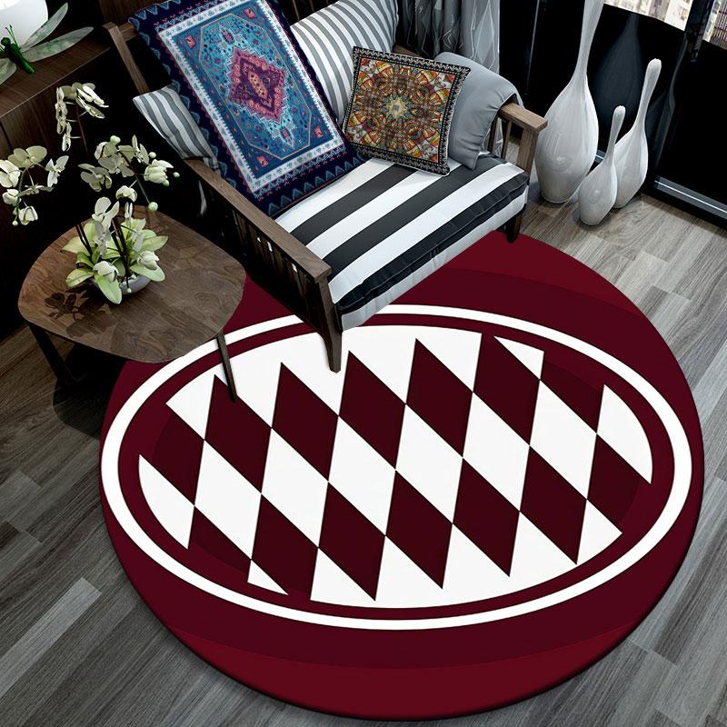 Bayern Munich pattern round rug,Carpet Rug for Living Room Bedroom Playroom ,Non-slip Floor Mat,Holiday Gifts and Birthday Gifts.