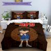 Detective Conan Mystery Print 3Pcs Bedding Setduvet Cover With 2 Bedropillowcase Home Birthday Gift