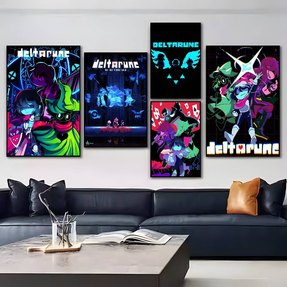 1 шт. Видеоигра D-Deltarune Постер Наклейка Печать Водонепроницаемое Настенное Искусство Для Гостиной Спальни Домашний Декор