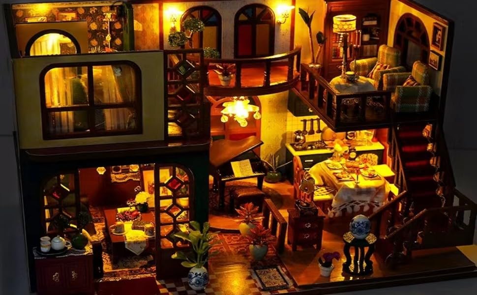 Sofiey кукольный домик ручной работы набор миниатюрная мини мебель набор для творчества с пылезащитным чехлом (Восточная эстетика)