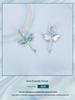 Avle Изысканный кулон в виде стрекозы: Серебро 925 пробы, Платиновое покрытие, DIY бижутерия из бусин.