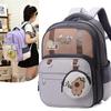 Childrens Oxford Fabric Backpack With Cartoon Capybara Printed For School Use