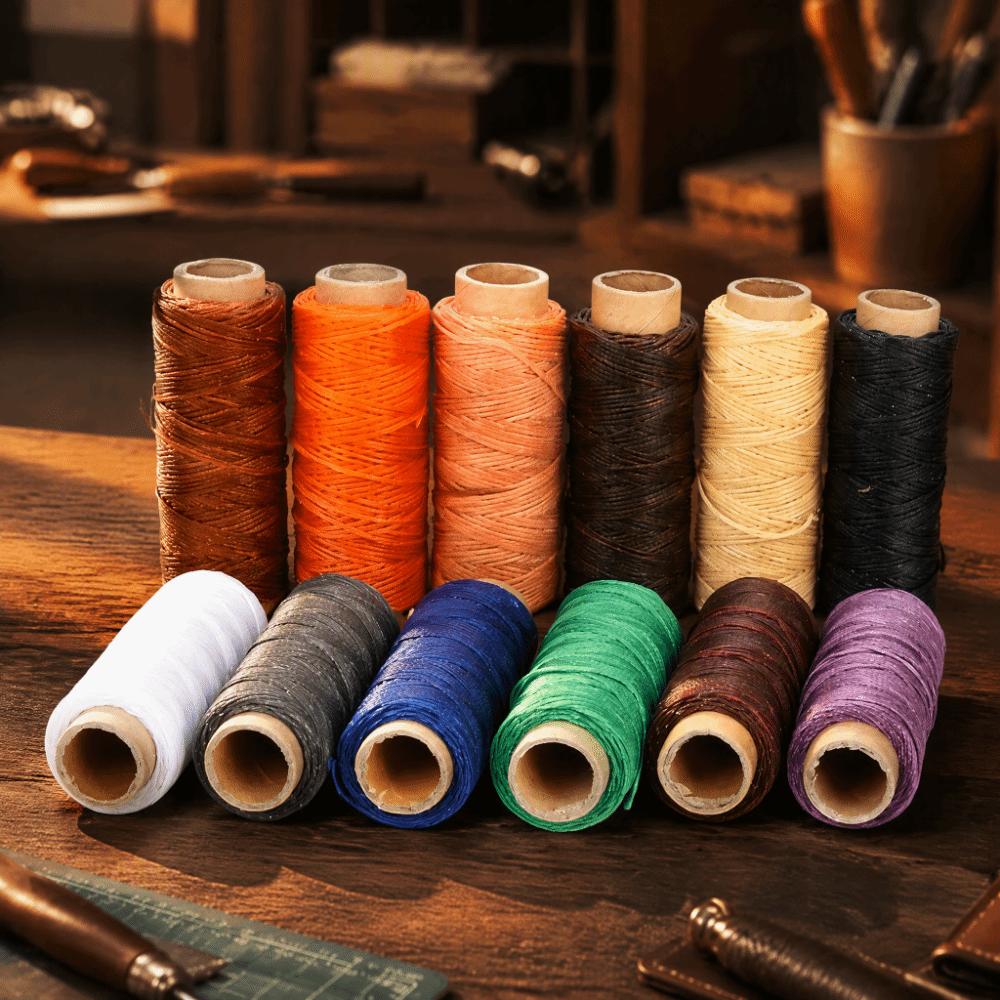 12pcs 150D Leather Sewing Thread 55 Yards Per Spool Hand Stitching Thread Bookbinding