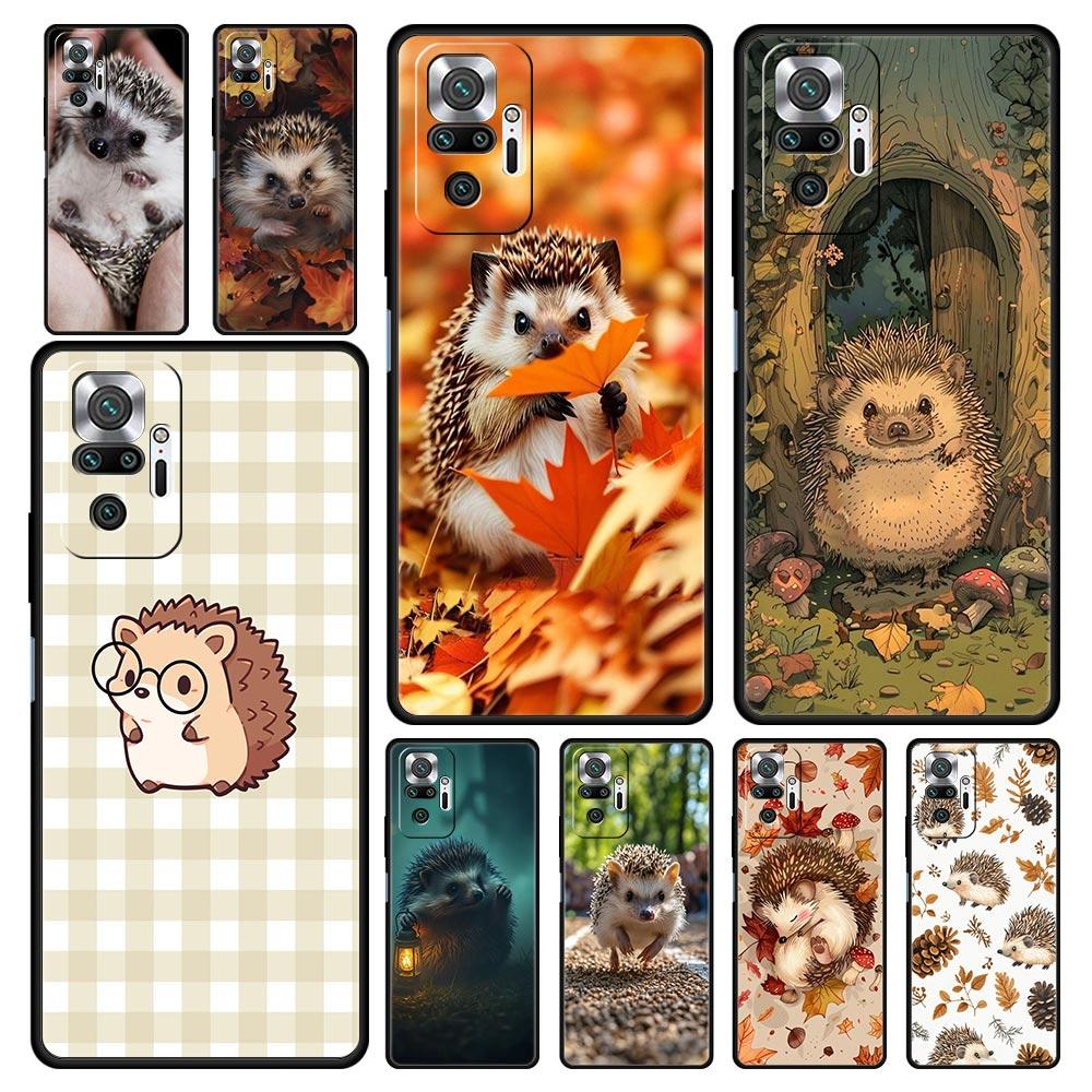 Милый маленький ёжик Чехол для телефона для Xiaomi Redmi Note 14 13 12 Pro Plus 5G 9S 9 10 11 4G 14C 13C 12C 10C 9C 9A Мягкий чехол