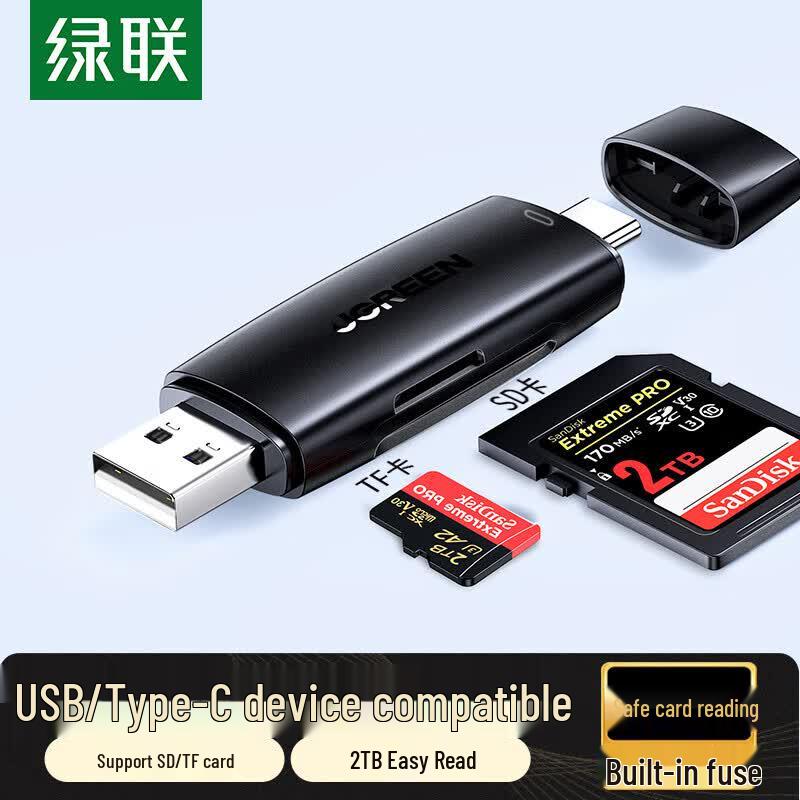 Ugreen Устройство для чтения карт SD/TF с разъемами USB-C и USB-A