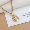 Necklace New cartoon kitten big tree light luxury high-end titanium steel necklace ins trendy simple temperament fashion accessories