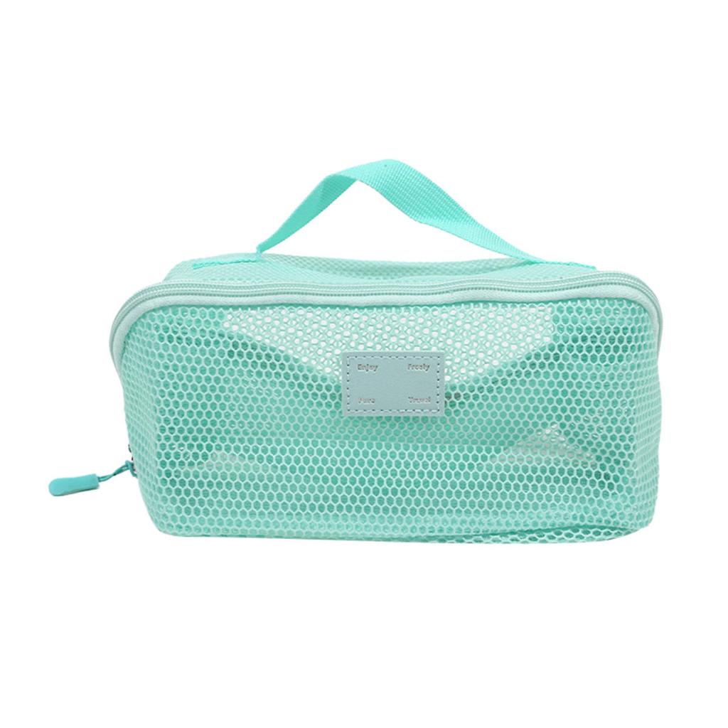 Women Travel Portable Cosmetic Storage Pouch Toiletry Organizer Bag Mesh Transparent Wash Bag Tote Multifunctional Makeup Case Washbag