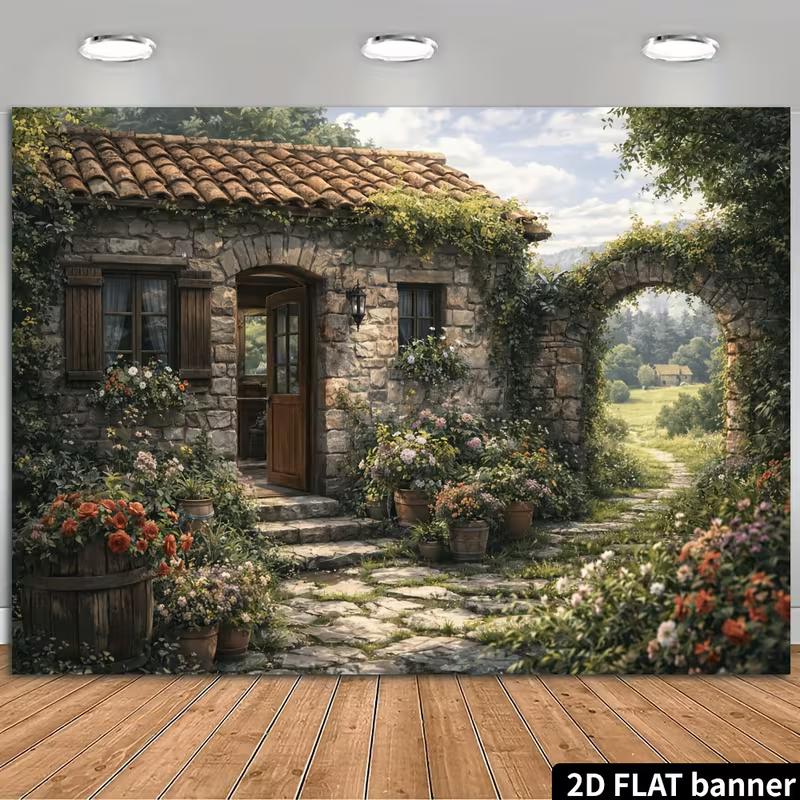 2D Wildbloom Farm Portrait Photo Backdrop