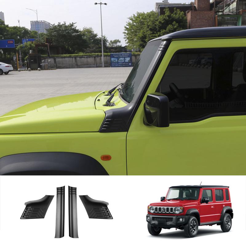 Для Suzuki Jimny Nomade 2025 2026 ABS Черный матовый передняя декоративная накладка на стойку A лобового стекла Защита от царапин Накладка на кузов