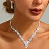 3PC Женская мода Медная инкрустированная цирконием цепочка-коготь капли воды ожерелье серьги комплект ювелирных изделий свадьба вечеринка фестиваль подарок