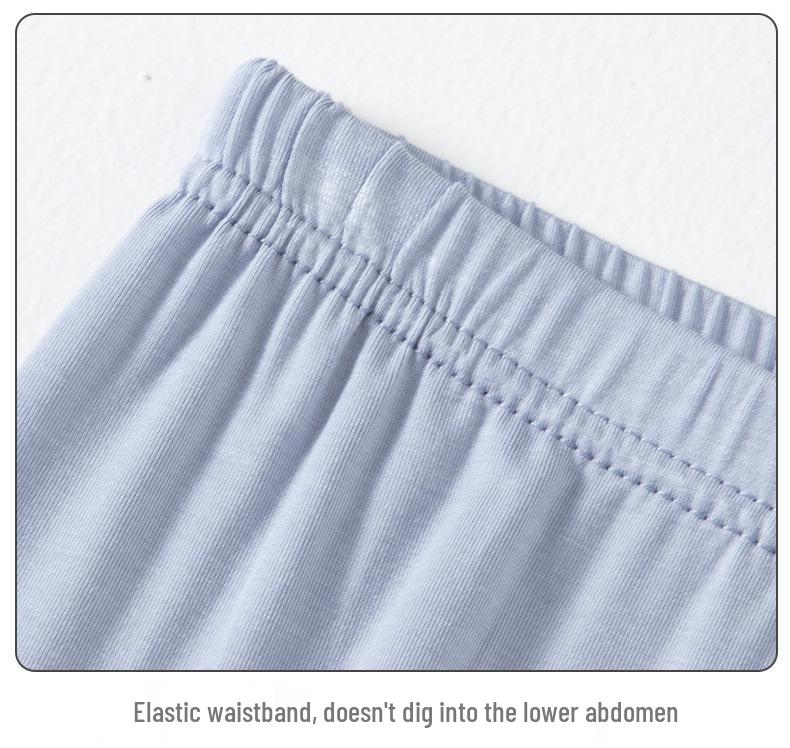 Летний детский модальный пижамный комплект: Короткий рукав и шорты, Домашняя одежда для парного ношения родитель-ребенок, Для мальчиков и девочек, Костюм для кондиционирования воздуха