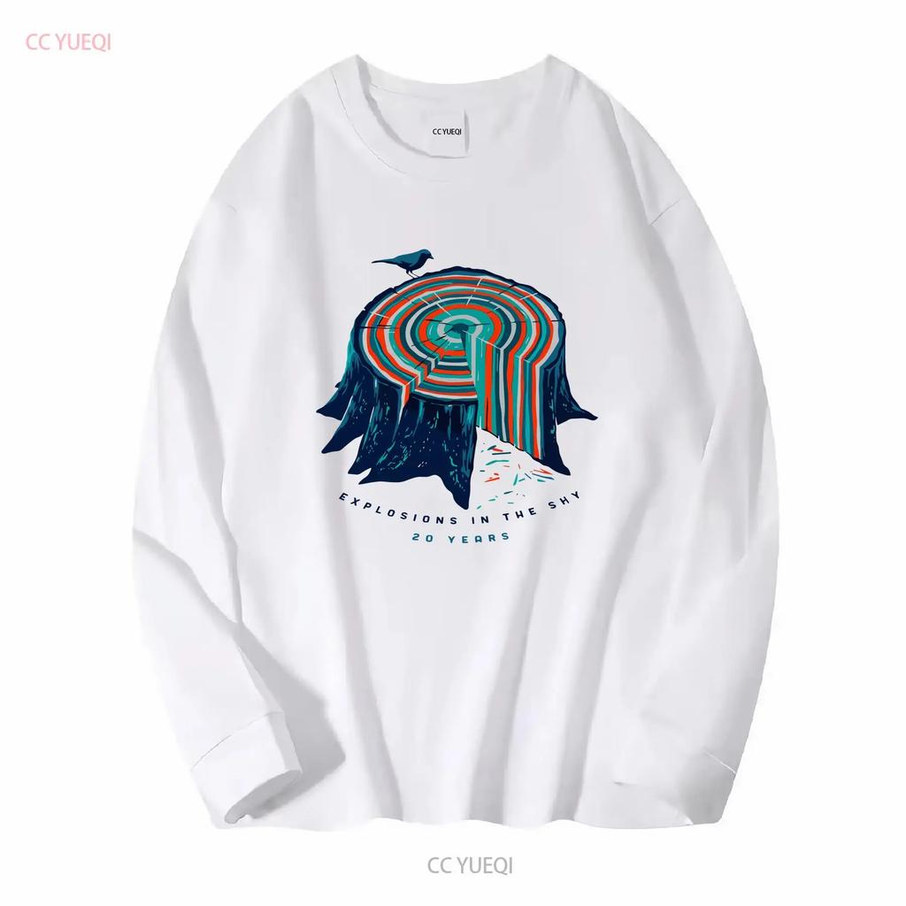 Explosions in the Sky 20 Years Anniversary T Shirt Size Large long sleeves vintage Washed homme Comfortable fashion