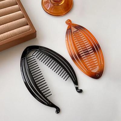 Заколка для хвоста в форме рыбы Arcylic Banana Hair Clip Headband для женщин Hair Accessories HairgripsTwist Clamp Barrettes Headwear