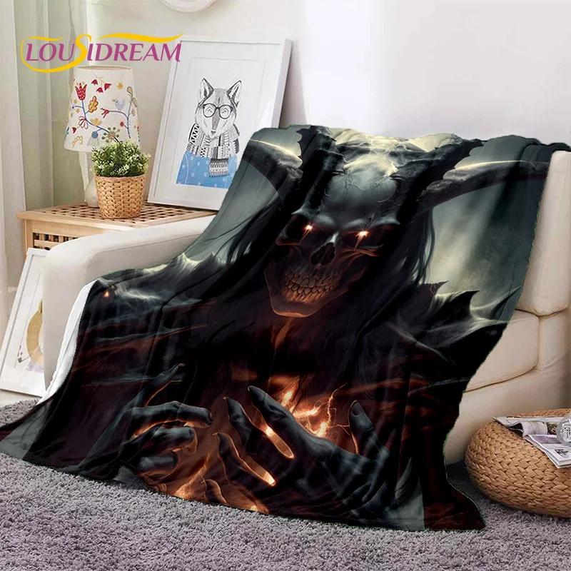 Gothic Horror Monsters Demon Skull Soft Flannel Blanket for Beds Bedroom Sofa Picnic,Throw Blanket for Cover Outdoor Leisure Nap