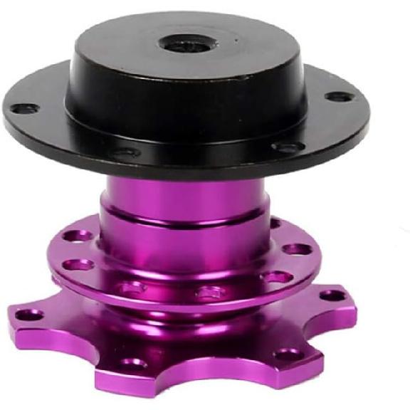 BestTeam Universal Steering Wheel Snap Off Quick Release Hub Adapter Boss Kit With 6-Hole Steering Wheel Hub (Red)