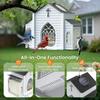 Heavy-Duty Solar Bird Feeder Solar-Powered Metal Bird House Hanging Wild Bird Feeder  Various Birds