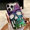 3D Skull Ghostface Phone Case for iPhone 14 15 16 ProMax 11 12 13 Pro Max 16 Plus Samsung S24 S23 Ultra Fashion Hollow Heat Dissipation Plating Cover