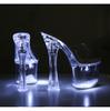 Women's Thick Heel Luminous High Night Club Shoes Sandals Shoes Catwalk Pole Dance Shoes Crystal Sole LFD-10367-Q2
