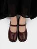 Элегантные женские туфли Мэри Джейн на плоской подошве с пряжкой, удобные кожаные офисные туфли для повседневной носки