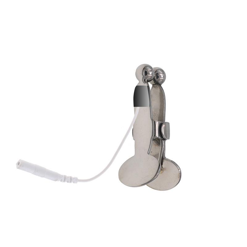 Сильный круглый зажим для сосков, пенис, электрический шок, импульсные секс-игрушки, секс-инструменты для женщин и взрослых, SM, нержавеющая сталь