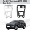 Автомобильные аксессуары для тюнинга, пластик ABS, стиль, накладка на рычаг переключения передач для JEEP Compass 2017 2018, декоративные аксессуары для модификации