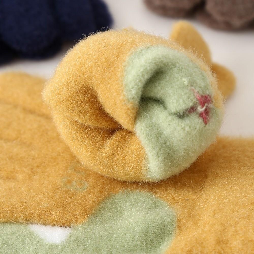Warm Winter Dinosaur Gloves Thicken Knitted Gloves Cute Kids Full Finger Mittens Children