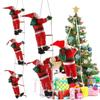 Santa Claus Climbing On Rope Ladder Christmas Ornament for Christmas Tree Party Home Door Wall Decoration 25CM
