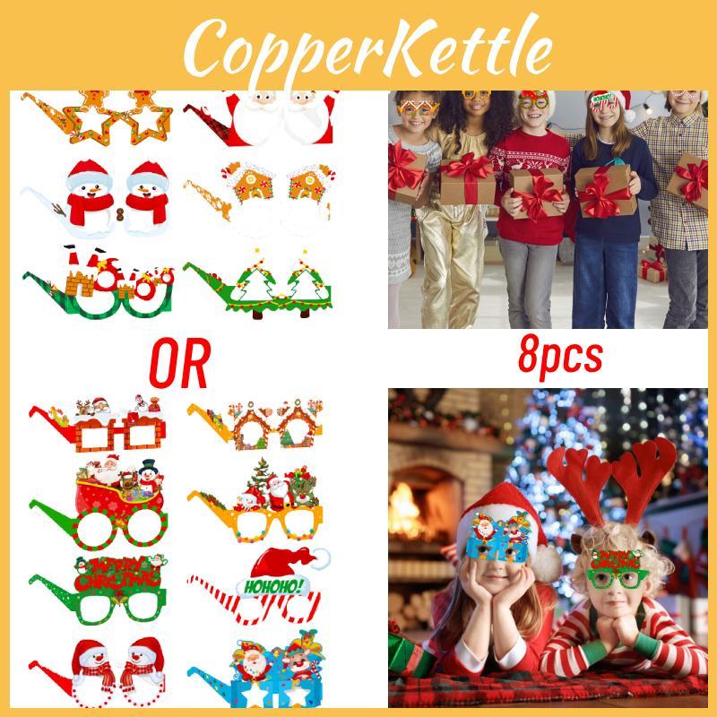 Смешные аксессуары для рождественской вечеринки Очки Деда Мороза и снеговика