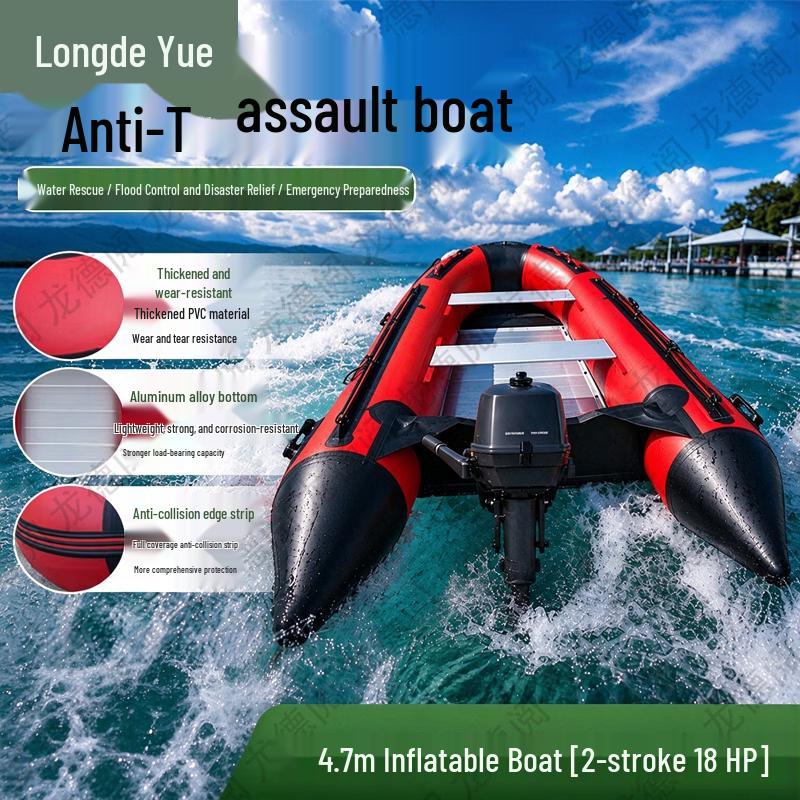 Longdeyue Heavy-Duty Aluminum Hull Inflatable Speedboat