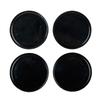 4pcs Car Coasters Anti-Slip Black Car Accessories Insert Coaster