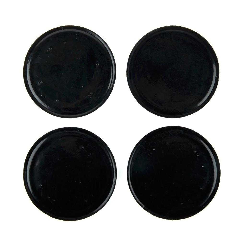 4pcs Car Coasters Anti-Slip Black Car Accessories Insert Coaster