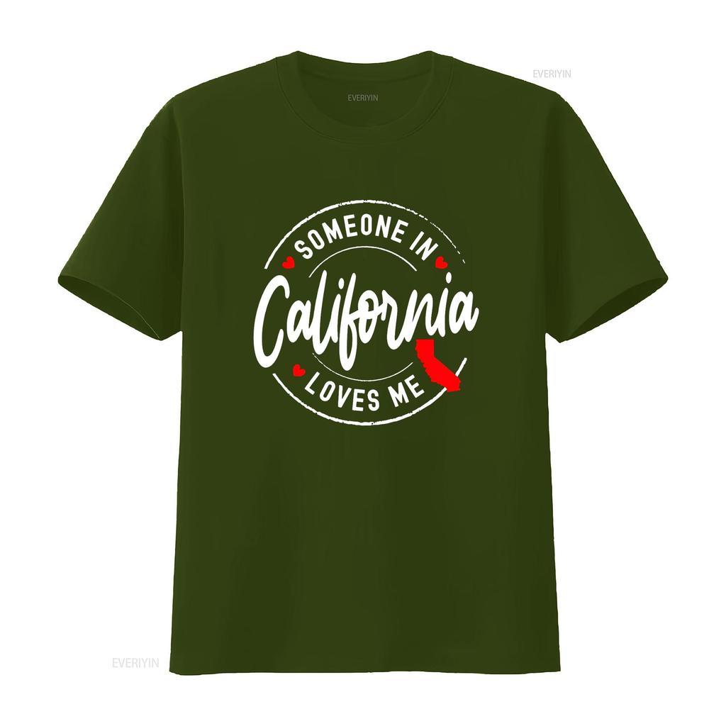 Someone in California Loves Me T Shirt vintage Washed Stretched Stylish Breathable homme Top For Everyday Wear Versatile