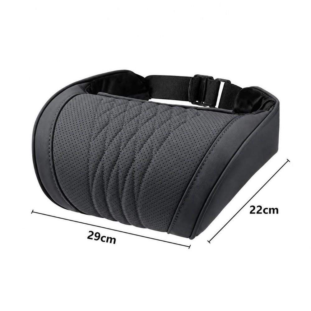 Memory Foam Car Headrest Cushion Leather Cover Car Interior Accessories New Auto Cervical Cushion