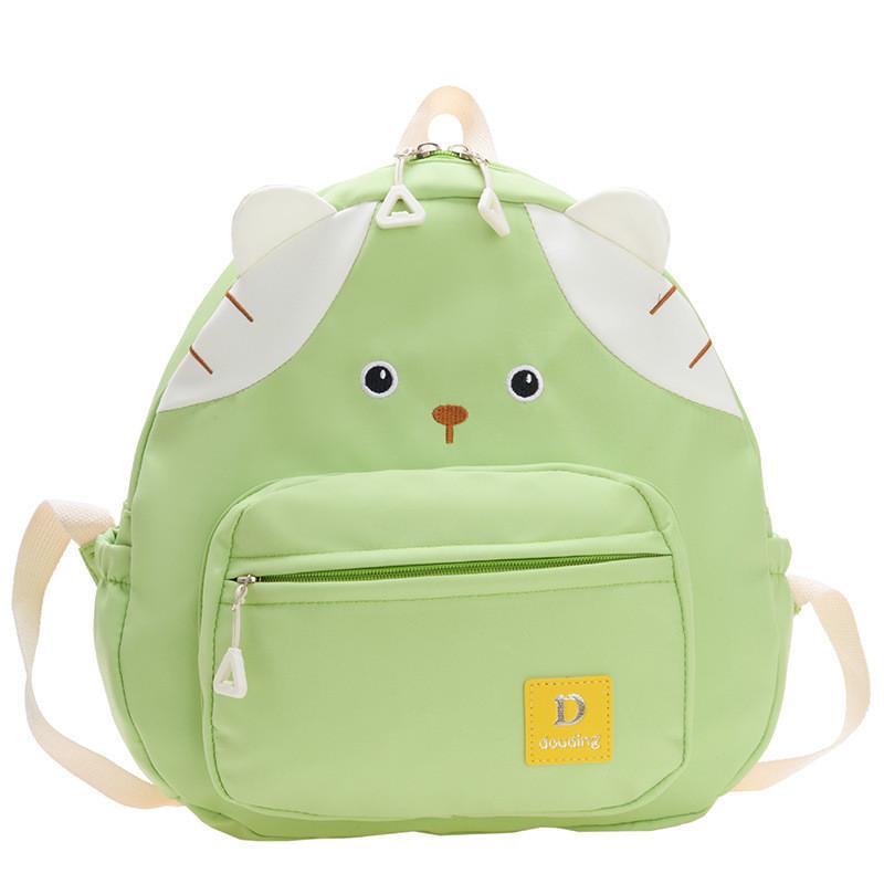 Cute Nylon Cat Themed School Backpack For Children With Breathable Comfort Features