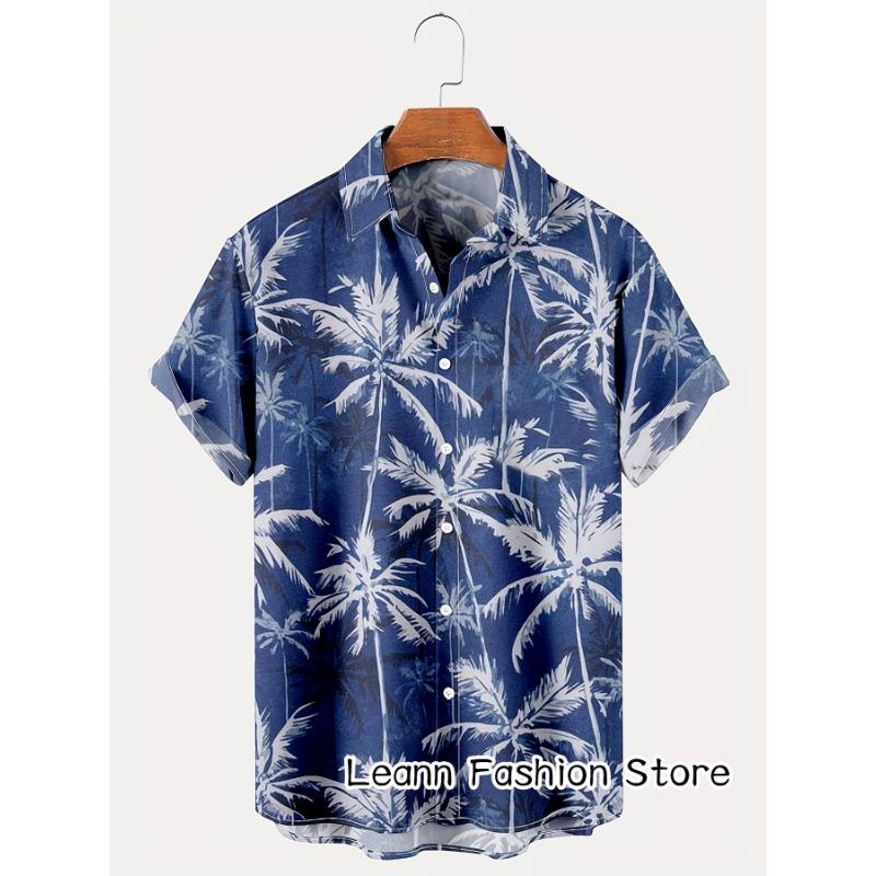 Мужская летняя рубашка с принтом леопарда и зебры, гавайская одежда для отпуска, мужская модная рубашка в пляжном стиле, повседневная рубашка в уличном стиле