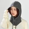 Big head friendly straps, button-up balaclava hat, autumn and winter ear protection, headgear, warm and windproof pullover hat.