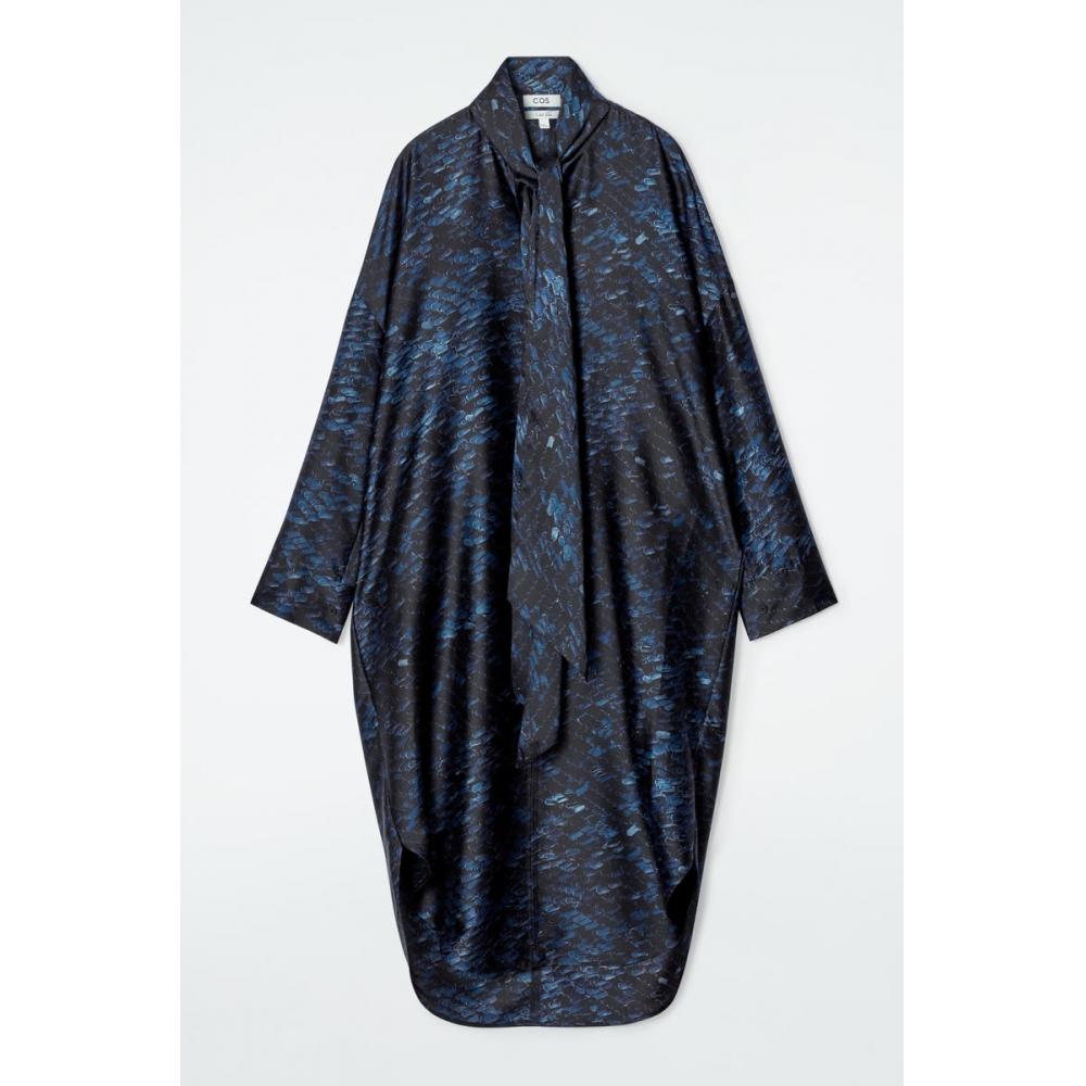 COS Japan Print Scarf Detail Midi Dress