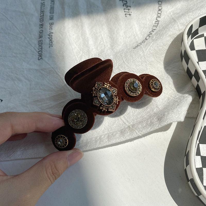 Барочные хрустальные заколки для волос, украшения для женщин, китайский бутик, головной убор, роскошные украшения для волос ручной работы с драгоценными камнями, заколки