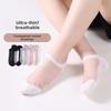 5 Pairs Spring and Summer Invisible Thin Socks Wear-resistant Anti-hook Summer Transparent Crystal Stockings Cotton Women's Boat Socks