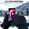 Зимние теплые полуперчатки для улицы, термоперчатки из флиса, эластичный браслет для мужчин, женщин, детей, ветрозащитные варежки для езды на велосипеде