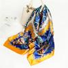 90 * 90cm New Silk Scarf Women'S Spring And Summer Decorative Scarf Sunscreen Travel Shawl Autumn And Winter Scarf Thin Edition